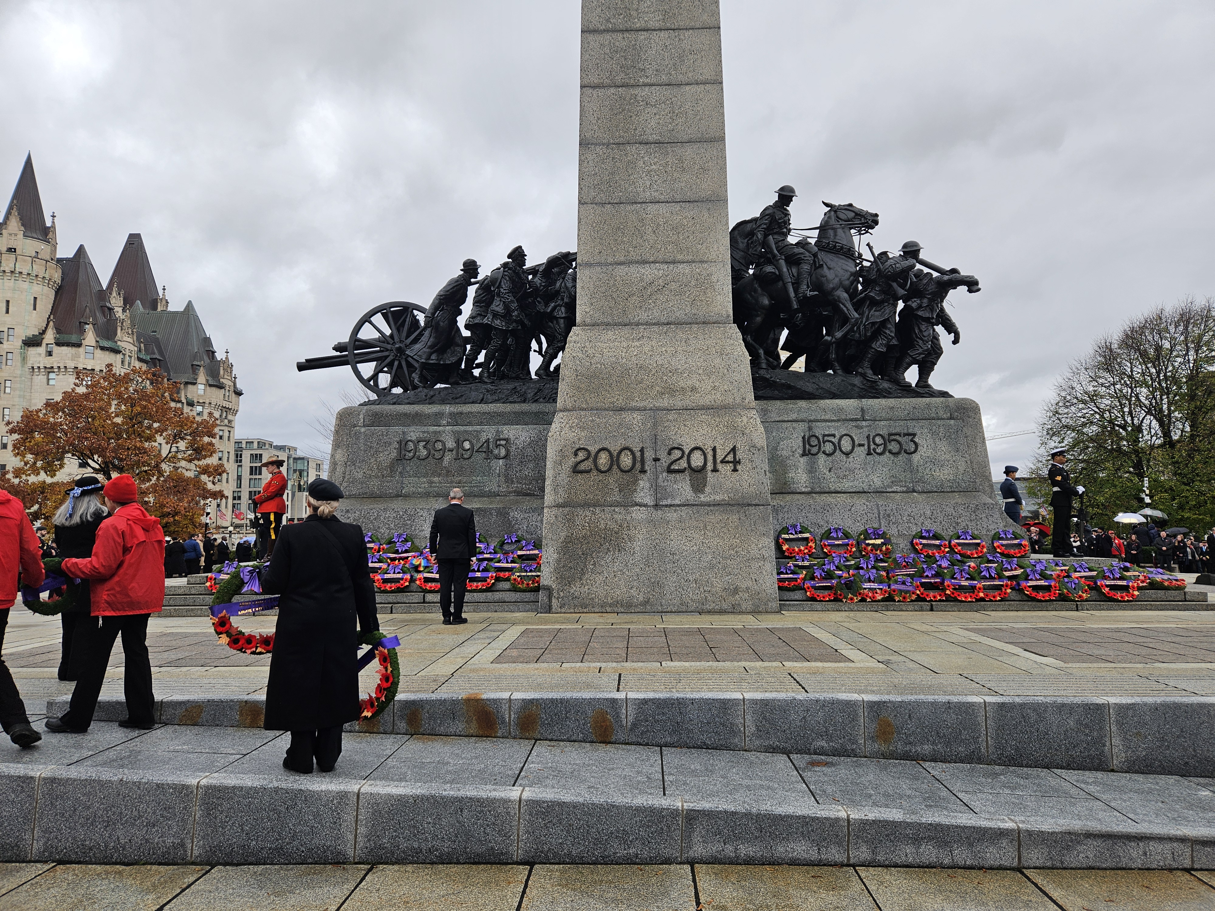 Board Deputy Chairperson Jacques Bouchard standing in front of the National War Memorial in Ottawa, Ontario.