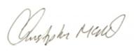 Signature du président Chris McNeil